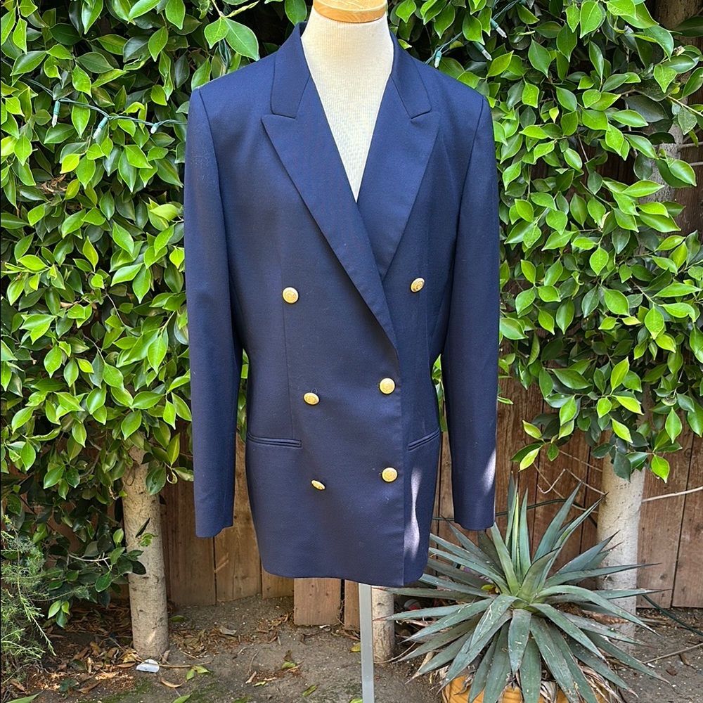 Pendleton Navy Double-Breasted Blazer With Gold B… - image 1
